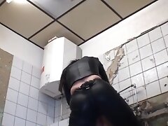 Strap On Fuck In The Toilet