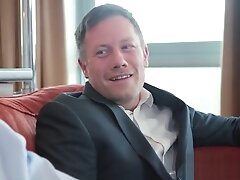 Blonde babes smug face turns into fear after she gets caught