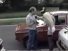 Public Nude traffic warden