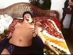 Indian girl being enjoyed on bed