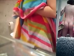 Found 24 double spy changing from bathing suit