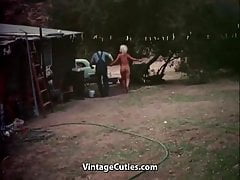 Beautiful Nude Blonde Hosed Down and Fucked (1970s Vintage)