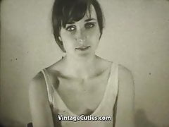 Babe Films Herself Masturbating (1960s Vintage)