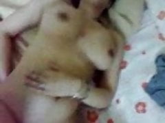 Young slut sucks and fucks her lover