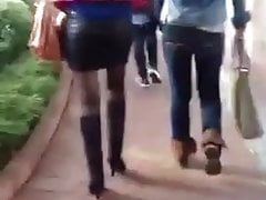 Asian milfs walking like a dim sum lady