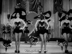 Burlesque Girls Dance on Stage (1940s Vintage)