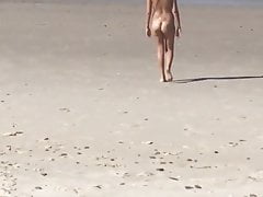 Sexy slut at nude beach