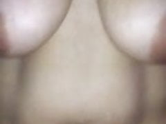 Huge boobs riding