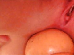 Anal slut fists herself and sits on a bedpost