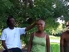 Sexy Ebony Whore Fucked Hard Outdoors