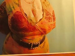 Big boobs cleavage cumtribute