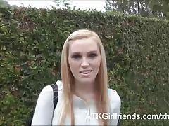 A POV date with Amanda Bryant leaves her hairy puss creampie
