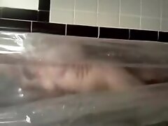 Amateur immature lovers hot shower fuck