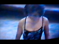 Vintage young wife dancing