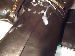 Cumtributed gf's black golden knee boots.